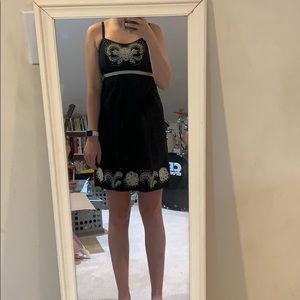 Black and white mini dress